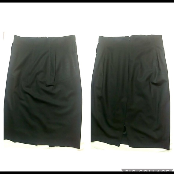 Club Monaco high waist wool blend chic black pencil skirt (belt missing) EUC - Picture 1 of 7